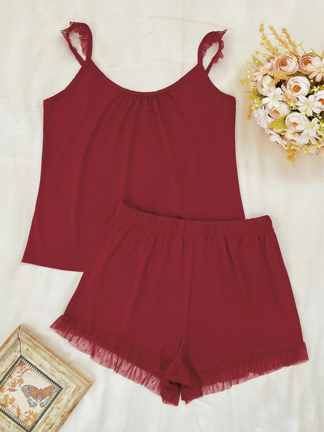 Mesh Short-sleeved Homewear Suit