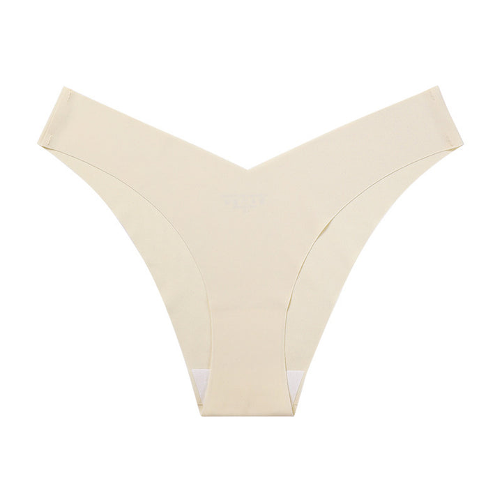 V-Shaped Low-Waist Seamless Ice Silk Briefs – Smooth & Comfortable