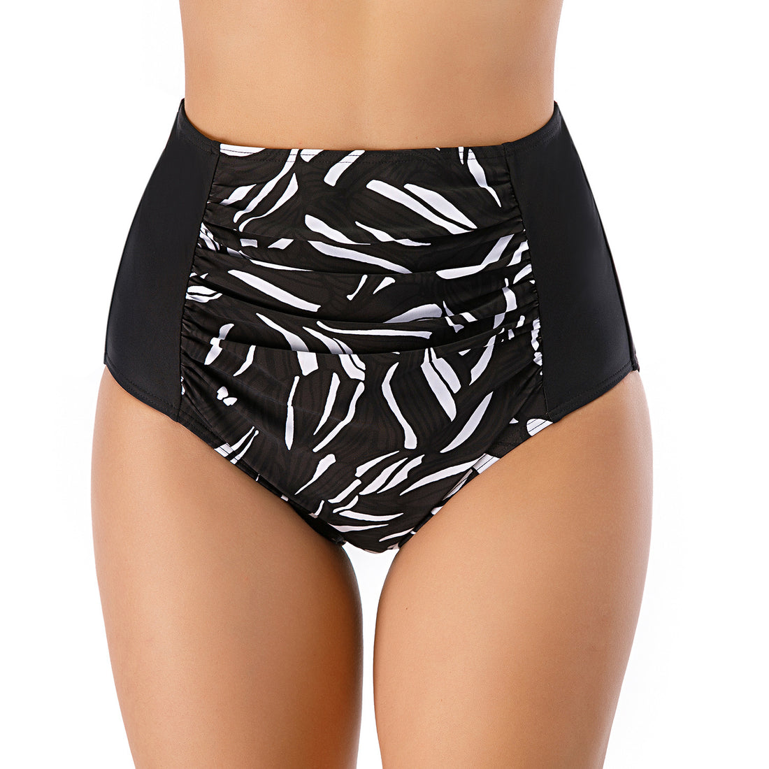Amazon Beach Pants Women's Pleated Skinny Fashion Swimming Trunks Sheath Belly Contracting High Waist Swim Briefs Women