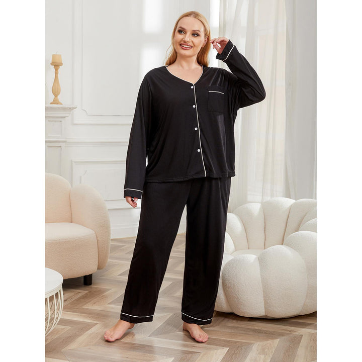 Plus Size Long-Sleeved Pajamas