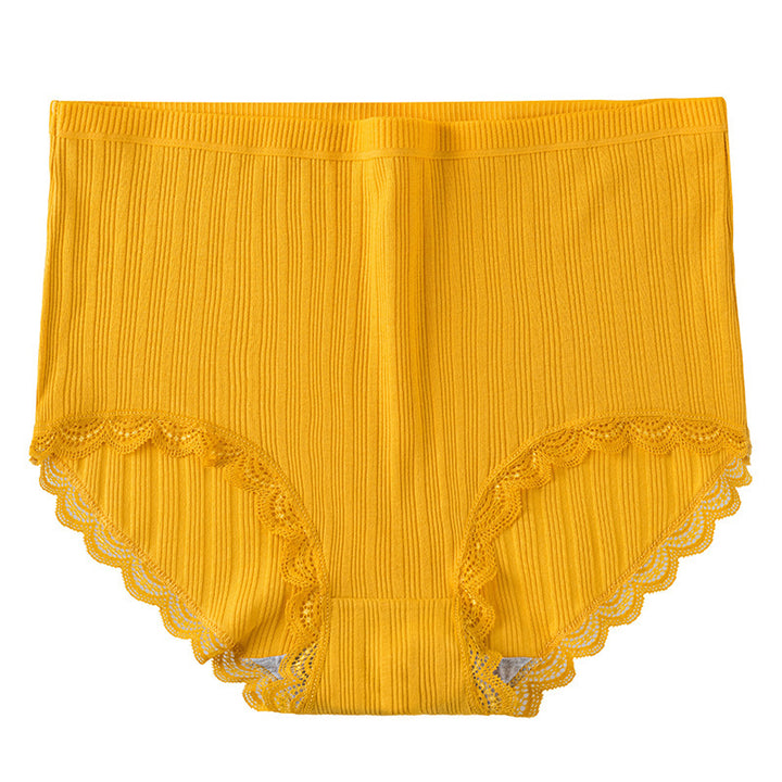 High-Waisted Cotton Panties – Honeycomb Antibacterial Crotch
