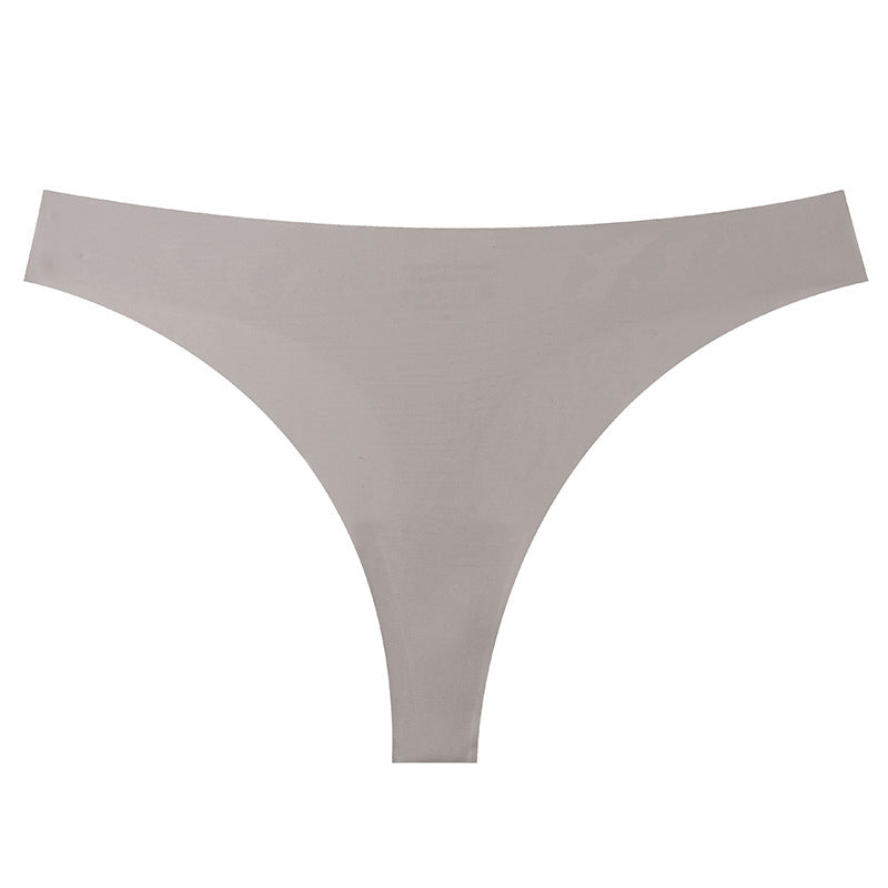Seamless Ice Silk Sports Briefs – Low Waist, Thin Belt & Plus Size