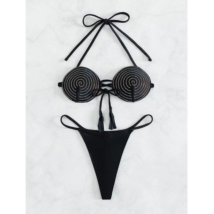 Personality Bandage Bikini Backless Hot Drilling
