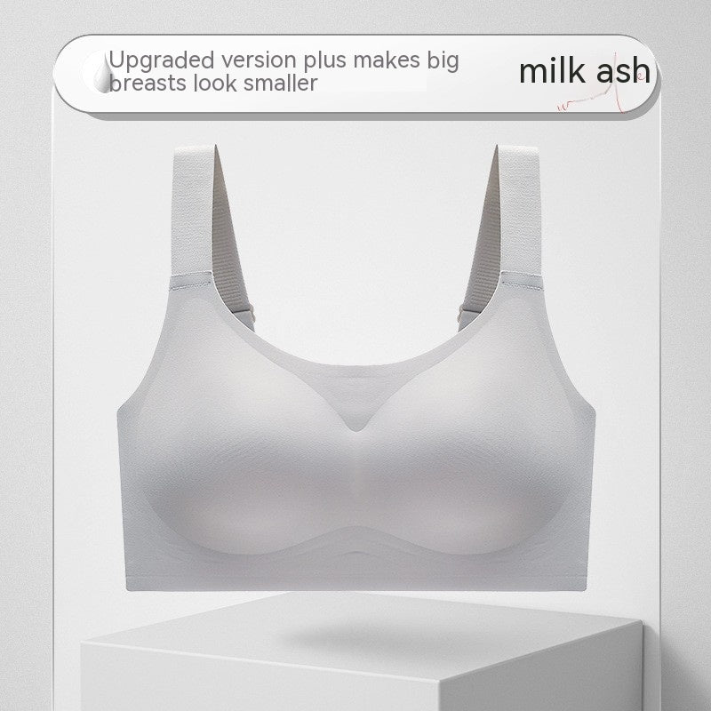 Large Shoulder Strap Seamless Wireless Bra – Comfortable & Supportive