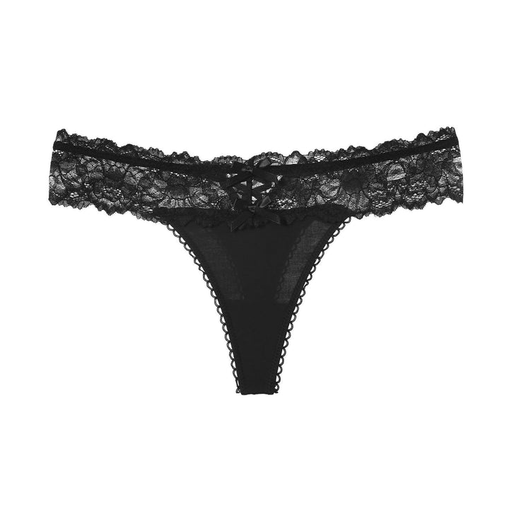 Ice Silk Lace Low Waist Solid Color Women's Underwear