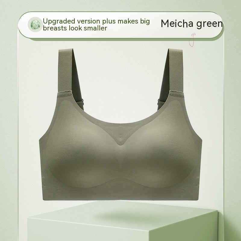 Large Shoulder Strap Seamless Wireless Bra – Comfortable & Supportive
