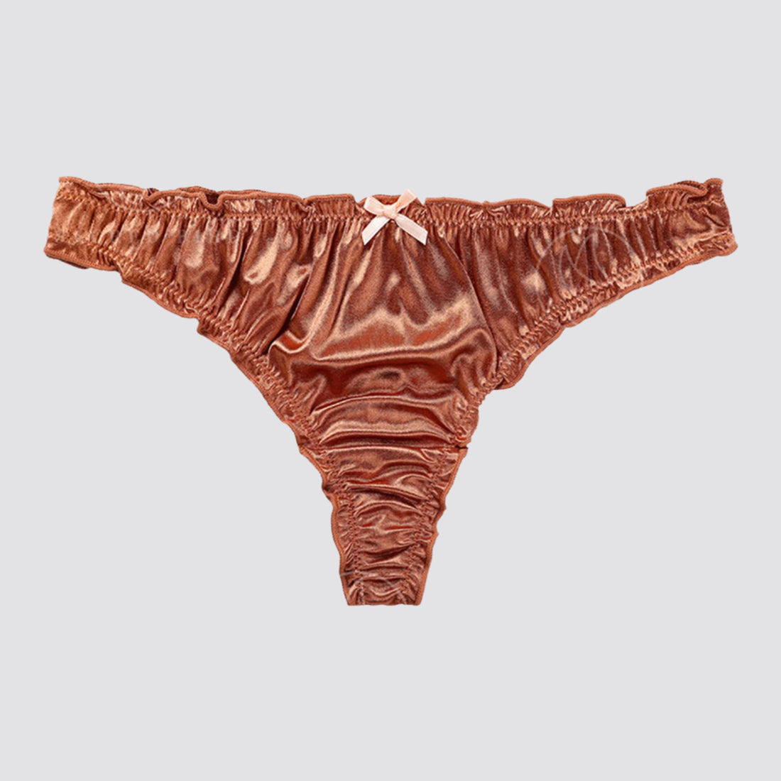 Satin Cotton Crotch T-back Women's Underwear