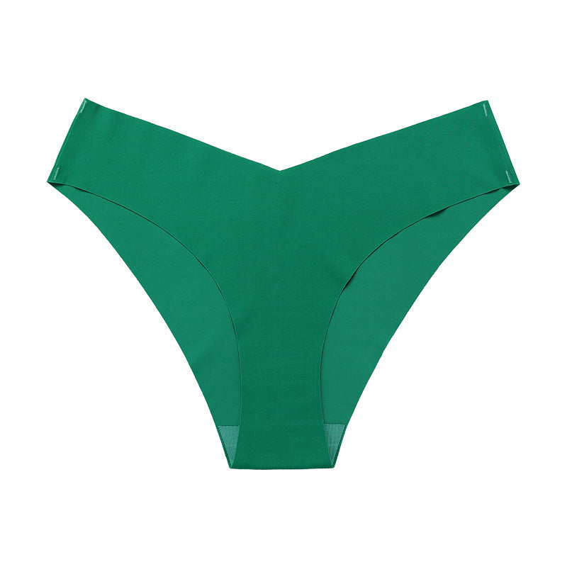 V-Shaped Low-Waist Seamless Ice Silk Briefs – Smooth & Comfortable