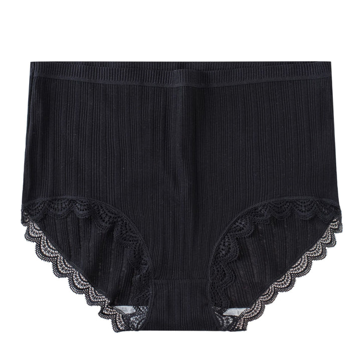 High-Waisted Cotton Panties – Honeycomb Antibacterial Crotch