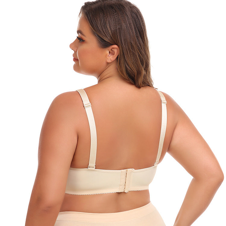 Women's Large Size No Steel Ring Back Strap Vest Bra Underwear