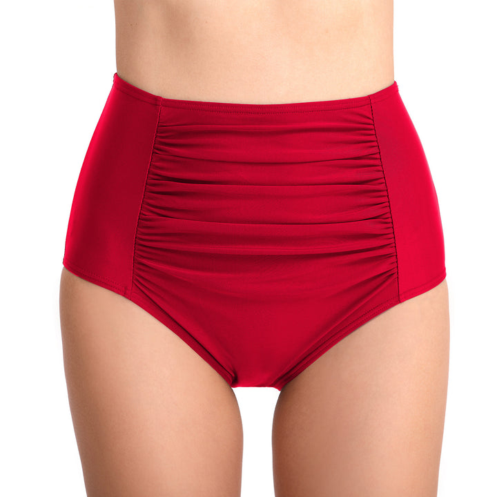 Amazon Beach Pants Women's Pleated Skinny Fashion Swimming Trunks Sheath Belly Contracting High Waist Swim Briefs Women