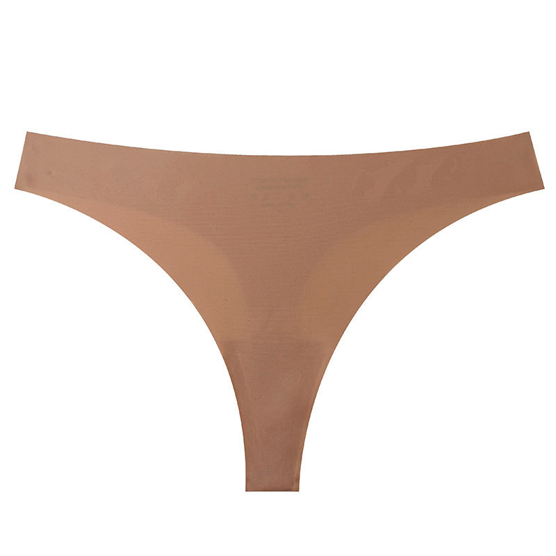 Seamless Ice Silk Sports Briefs – Low Waist, Thin Belt & Plus Size